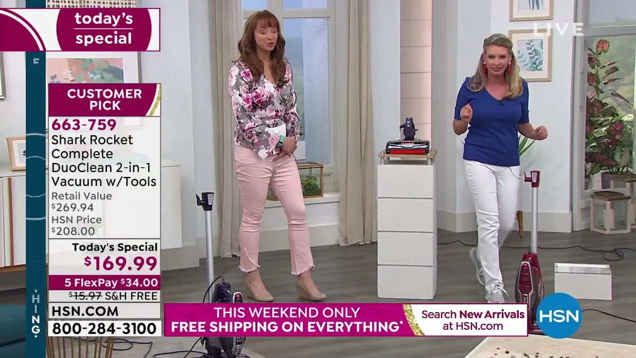 Angel Muniz Called Into HSN - Shark Rocket Complete DuoClean Vacuum Testimonial