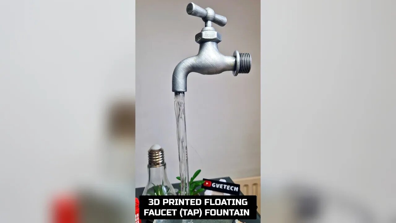 3D Printed Floating Faucet Fountain #shorts #floating #magictap