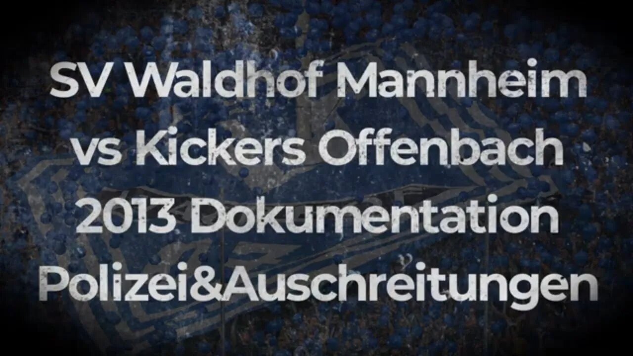 SV Waldhof Mannheim 07 vs Kickers Offenbach 2013 Dokumentation Polizei&Auschreitungen