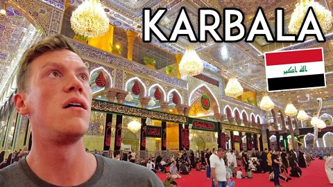 First Impressions of KARBALA, IRAQ! American in Iraq Travel Vlog امريكي في رحلة إلى كربلاء ، العراق