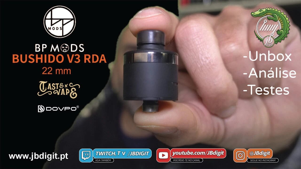 [PT] BP Mods BUSHIDO RDA 22mm (single coil) - vamos levantar o capot?