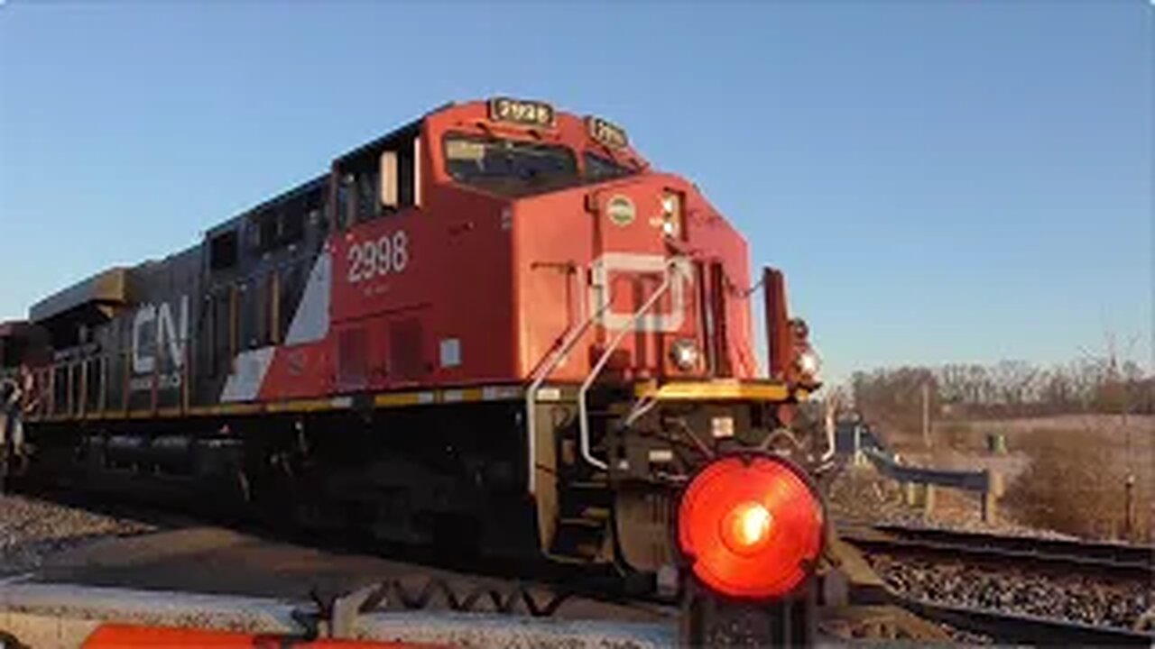 CSX B773 Loaded Ethanol Train with CN Power from Creston, Ohio December 15, 2023