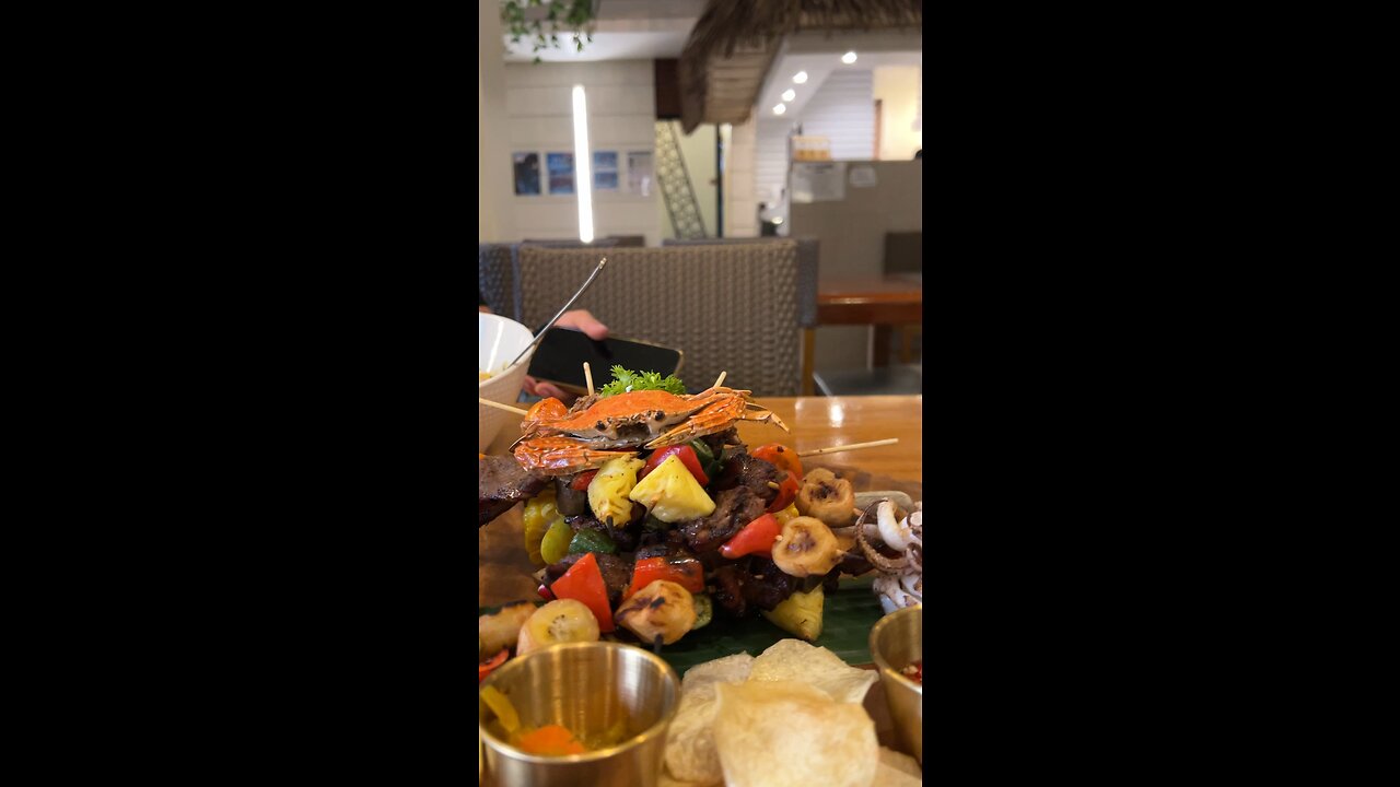 Seafood Platter, Seafood Rice, and Spicy Shrimp