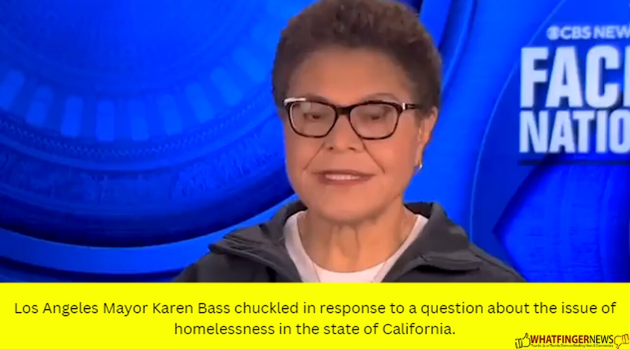 Los Angeles Mayor Karen Bass chuckled in response to a question about the issue