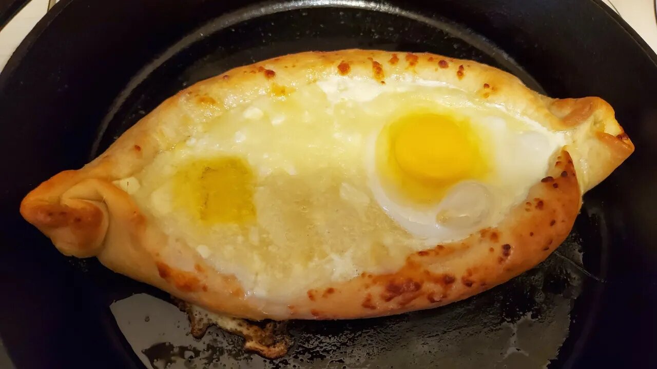 Khachapuri (Georgian boat bread)