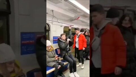 American boy subway prank video funny reaction tiktok meme #shorts #prank