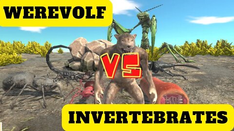 Werevolf vs Giant Invertebrates Units - Animal Revolt Battle Simulator