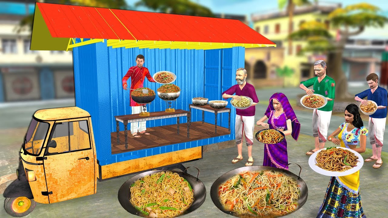 अलसी ऑटो नूडल्स वाला | Lady auto noodles wali kahani | hindi kahani 2022