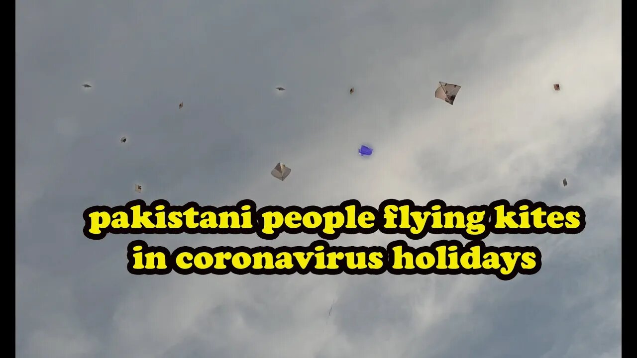 pakistani people flying kites in coronavirus holidays