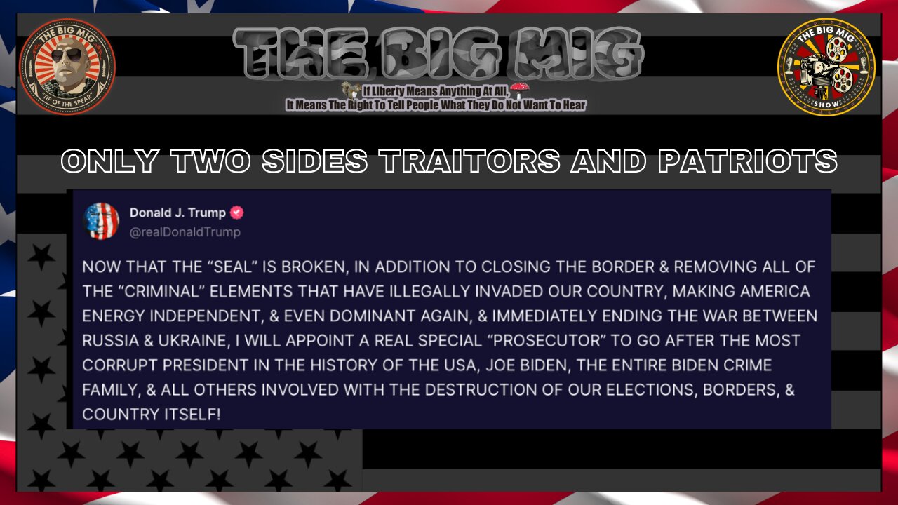 ONLY TWO SIDES TRAITORS🔪 AND PATRIOTS🇺🇸 Hosted By Lance Migliaccio & George Balloutine |EP99