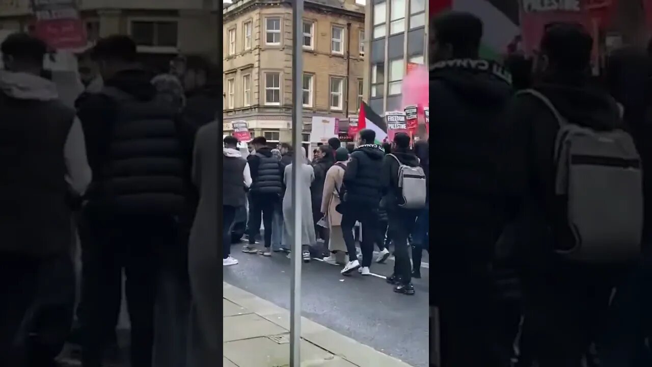 Huddersfield University Palestine protest