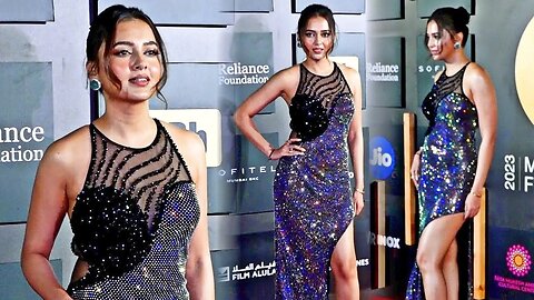 Tejasswi Prakash Looking Stunning in Black at the The Red Carpet of Mami Mumbai Film Festival 2023 😍