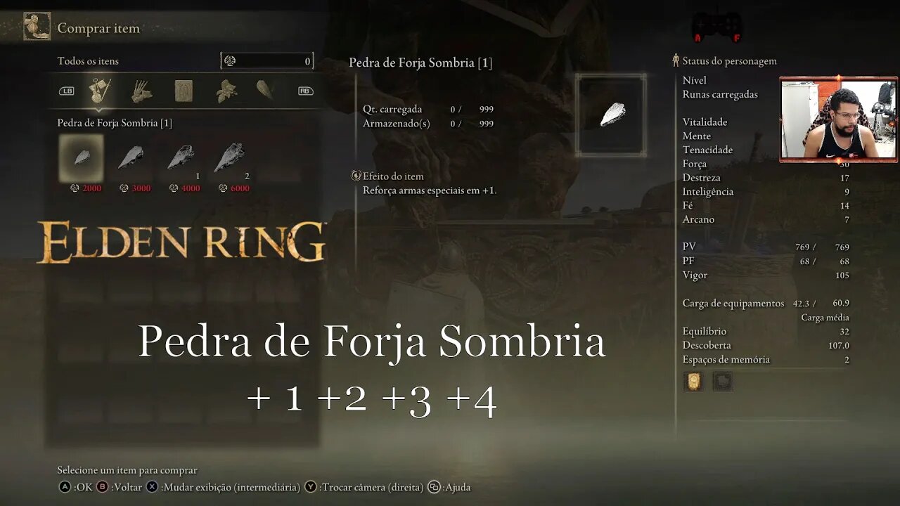 ELDEN RING - Como encontrar as pedras de Forja sombrias! Pedra de forja sombria localização