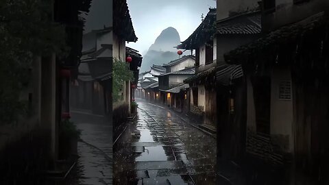 大自然雨声助眠：古城的细雨声让您快速放松冥想进入睡眠的梦乡，治愈失眠BGM#shorts #rainsounds #rain #meditation #shortsvideo #sleep