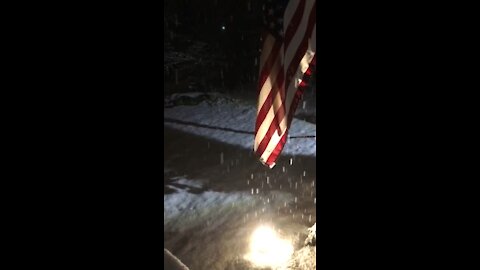 Patriotic snow