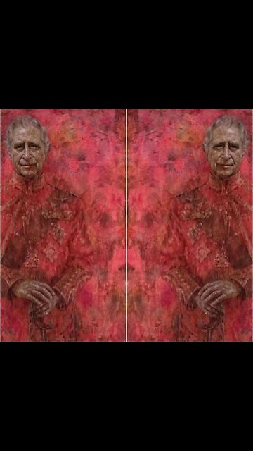 King Charles First Official Portrait Is Red And Filled With Demons