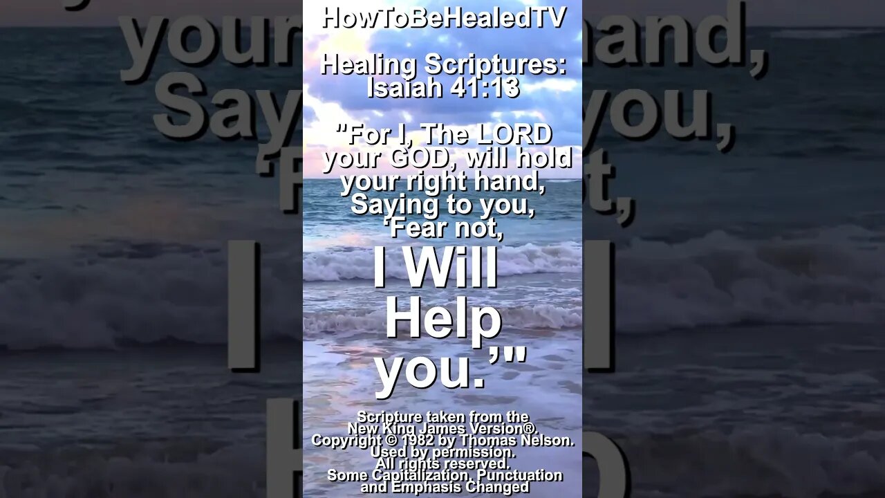 GOD Will Help You! 📖 Healing Scriptures Concepts ✝️ Isaiah 41:13 #healingscriptures #healingverses