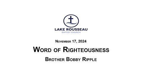 Word of Righteousness