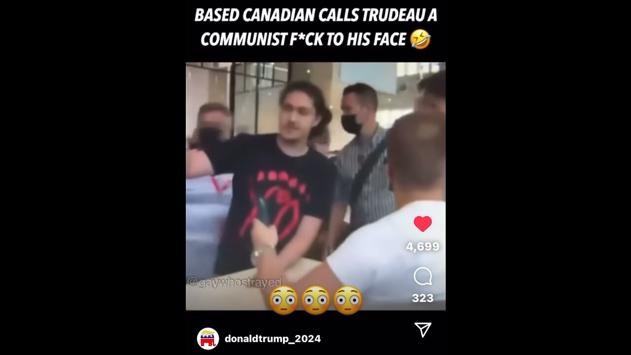CANADIAN Expressing himself to Trudeau