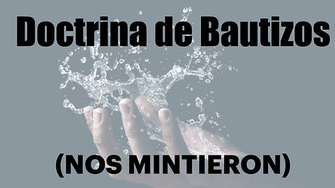 DOCTRINA DE BAUTIZO