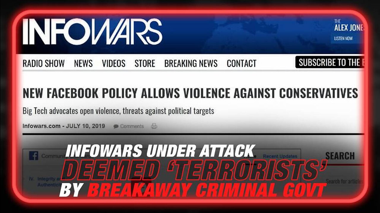 Alex Jones: INFOWARS Under Attack After Being Deemed 'Terrorists' by Breakaway Criminal Government - 6/1/23