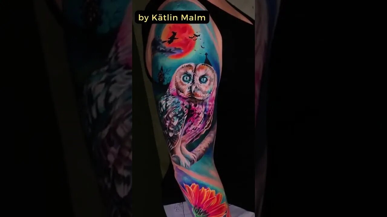 Stunning work by Kätlin Malm #shorts #tattoos #inked #youtubeshorts