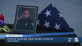 West Palm Beach flies flags at half-staff for officer who died from COVID-19