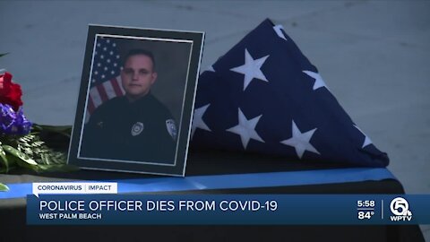 West Palm Beach flies flags at half-staff for officer who died from COVID-19