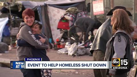 Event to help homeless shut down