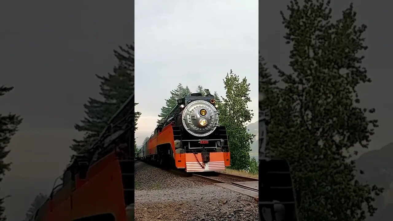 High Speed Steam Train Drive by of the SP4449