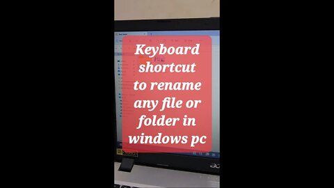 Keyboard shortcut to rename any file or folder in windows pc #shorts #youtubeshorts