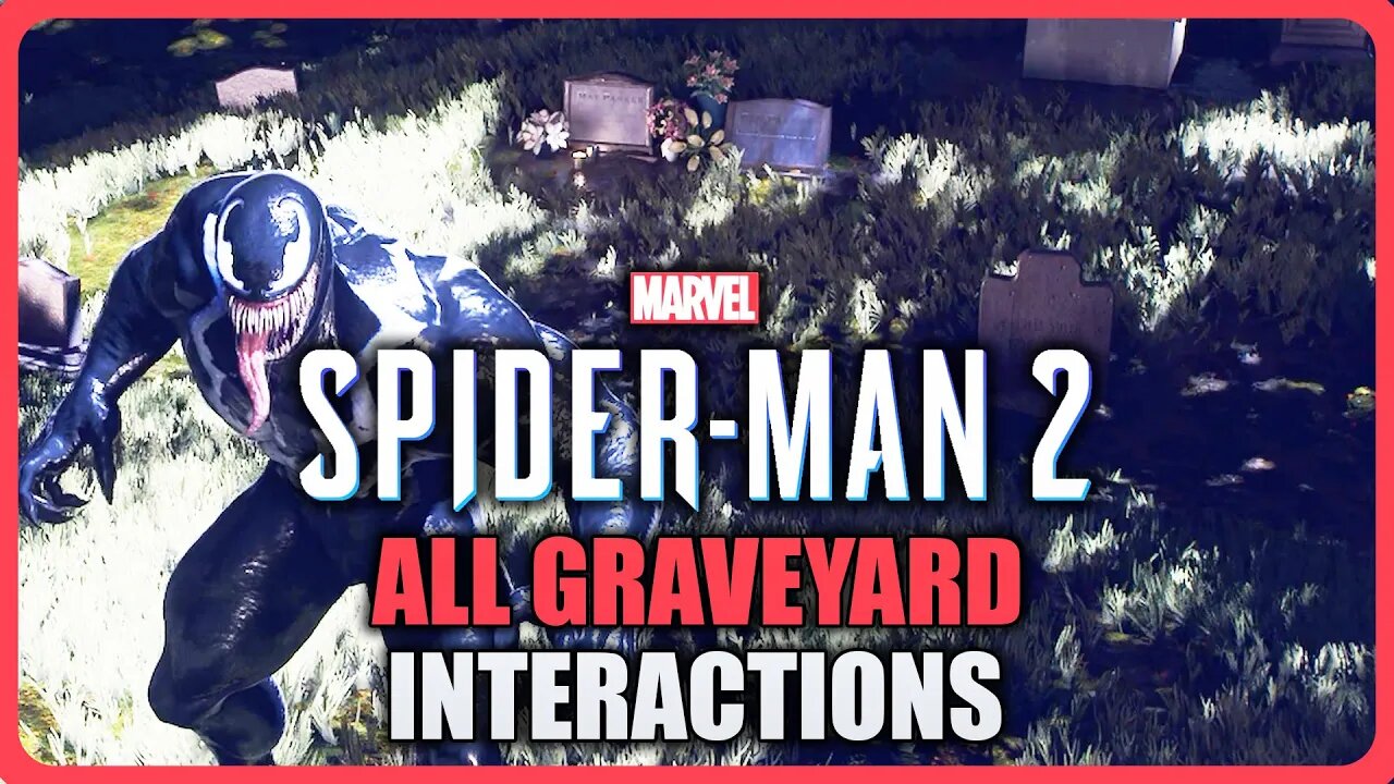 Marvel's Spider-Man 2 PS5 - Peter & Miles Visit May's and Jefferson Gravestones (All Interactions)