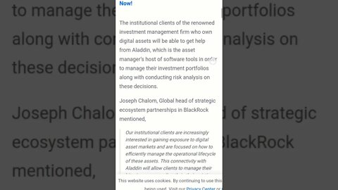 BLACKROCK COINBASE PARTNERSHIP, BULL OR BEAR #cryptomarket #cryptoinvesting #cryptocurrency