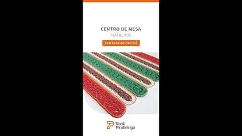 centro de mesa natalino em crochê