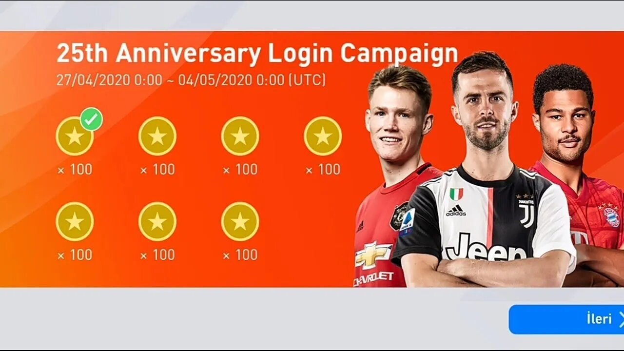 Get FREE 1400 myClub COINS | 25th Anniversary #StayAtHome Campaign | PES 20 MOBILE