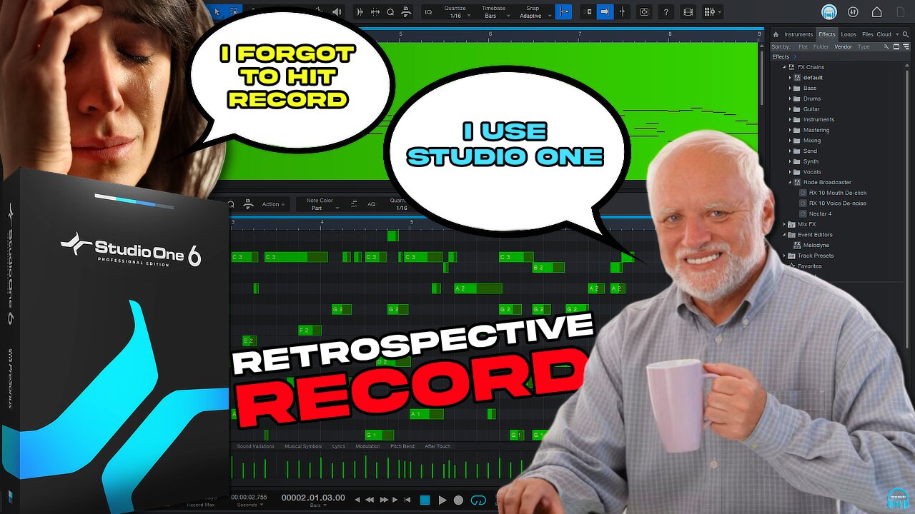 STUDIO ONE 6 - Retrospective Recording 🔥 Record MIDI Even if You're Not Recording