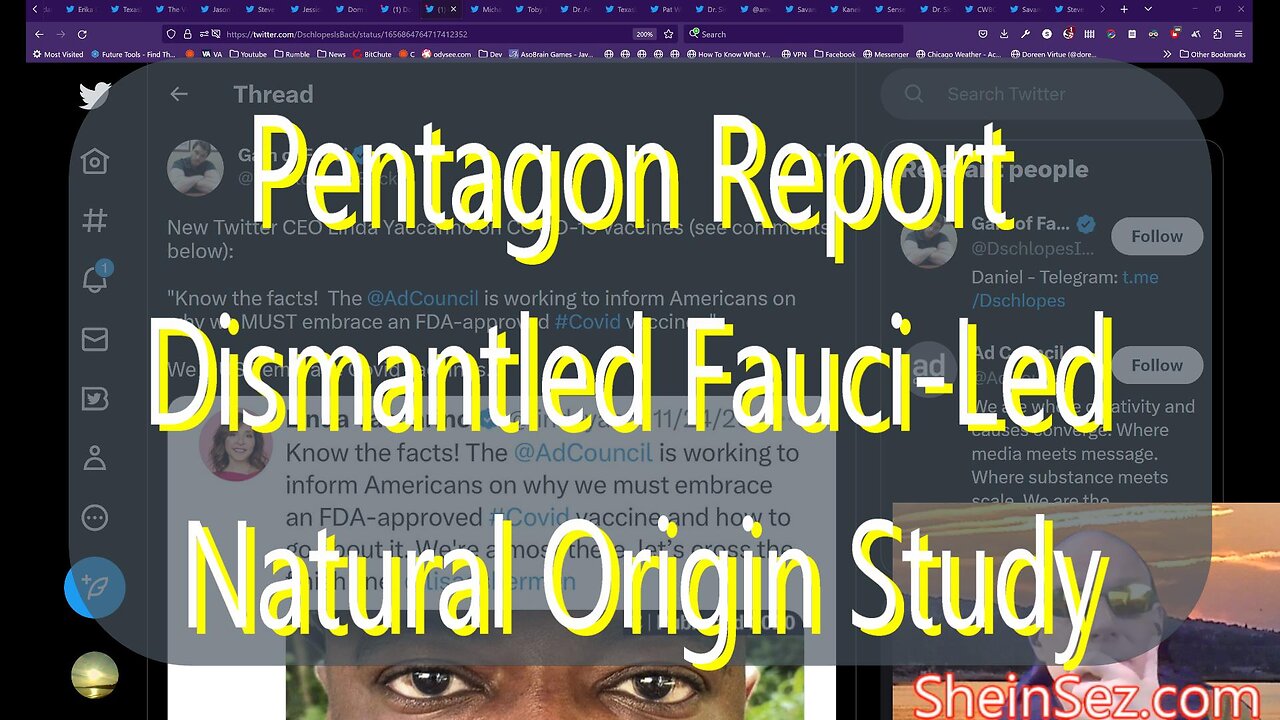 #172 Pentagon Report Forensically Dismantled Fauci-Led Natural Origin Study & more