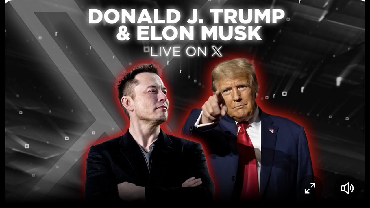 Donald Trump - Elon Musk Interview on X Live