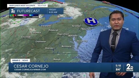 WMAR-2 News Cesar Cornejo Wednesday weather