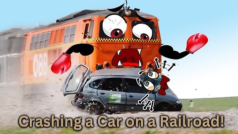 Train Crash | Monster Trains Crush Cars on Railroad