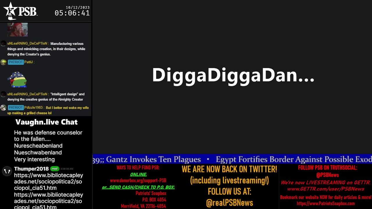 2023-10-12 05:00 EDT - The DiggaDiggaDan Show