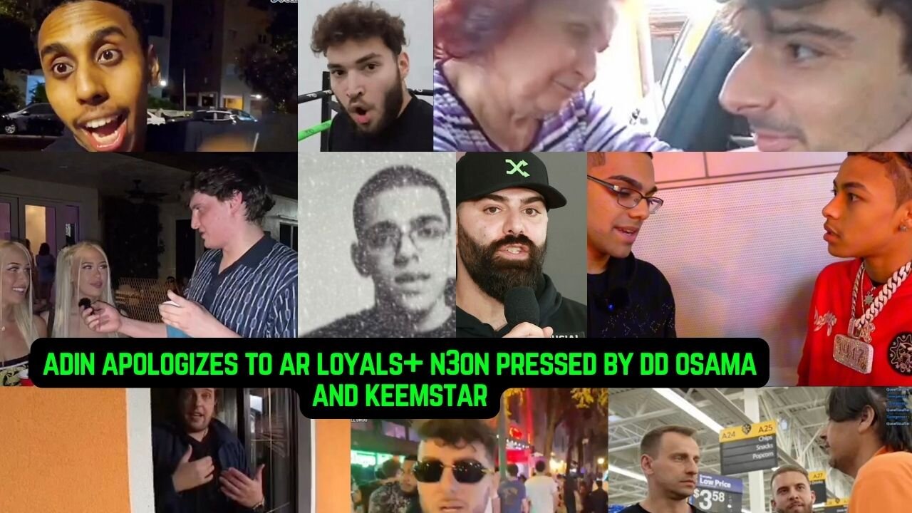 ADIN APOLOGIZES TO AR LOYALS + N3ON PRESSED BY DD OSAMA& KEEMSTAR#adinross #n3on #ddosama #keemstar