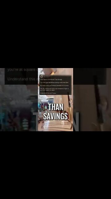 Cashflow Over Savings... #shortsvideo