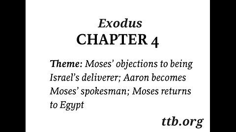 Exodus Chapter 4 (Bible Study)