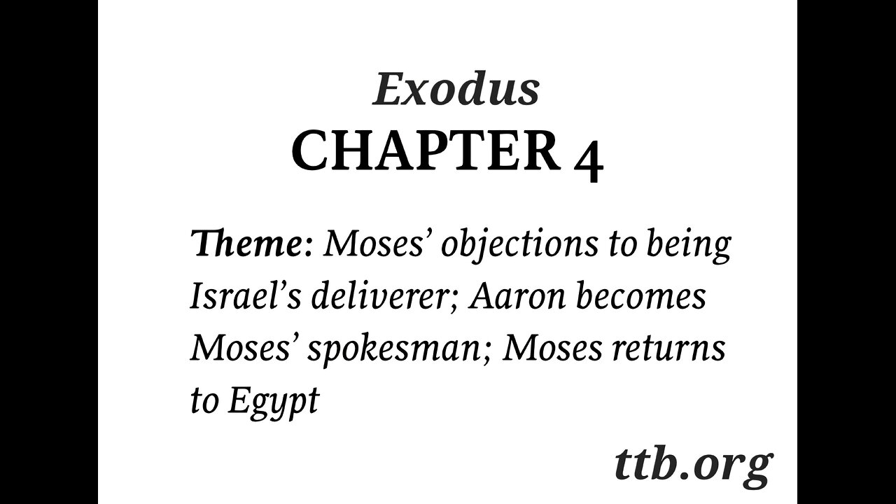 Exodus Chapter 4 (Bible Study)