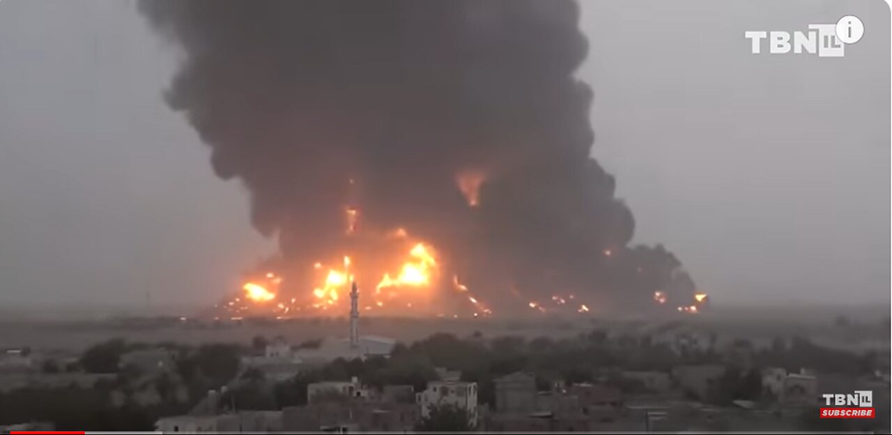 Israel STRIKES Houthis After Deadly Drone; Huge EXPLOSIONS at Port in Yemen TBN Israel