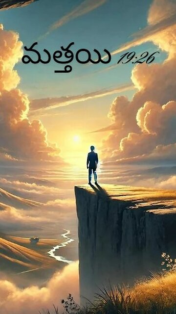 మత్తయి 19:26 - యేసు వారిని చూచి ఇది మనుష్యులకు అసాధ్యమే గాని దేవునికి సమస్తమును సాధ్యమని చెప్పెను.