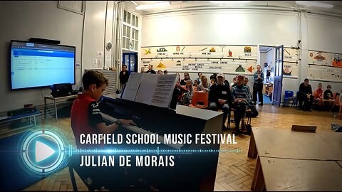 Julian plays piano at Carfield Music Festival