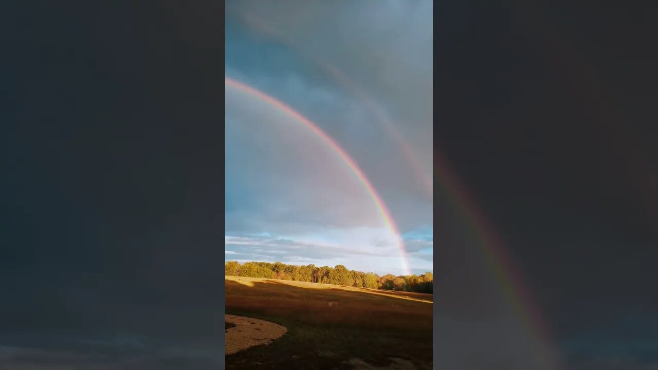 MAGNIFICENT DOUBLE RAINBOW over our homestead! #rainbow #doublerainbow #glorious