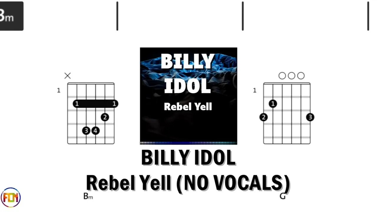 BILLY IDOL Rebel Yell FCN GUITAR CHORDS & LYRICS NO VOCALS